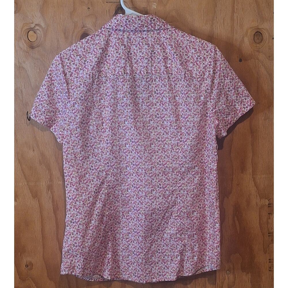 Liberty for J.Crew Shirt Women's Size 6 Pink Floral Classic Preppy Retro Cotton - Picture 3 of 5